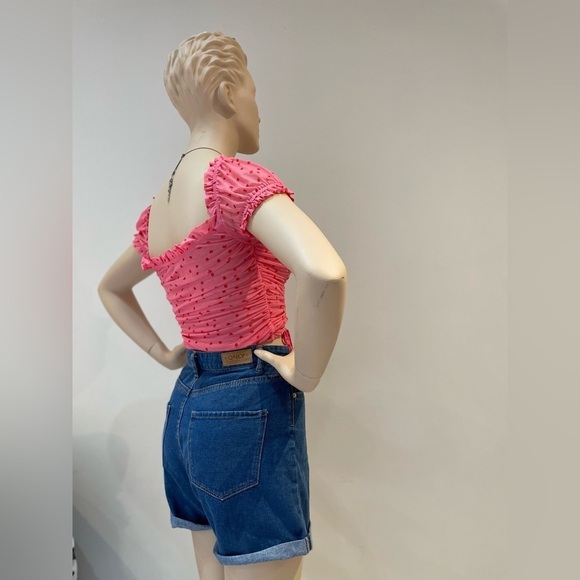 TIGER MIST Crop Top Size Ruched Pink Xs Like new - Picture 5 of 11